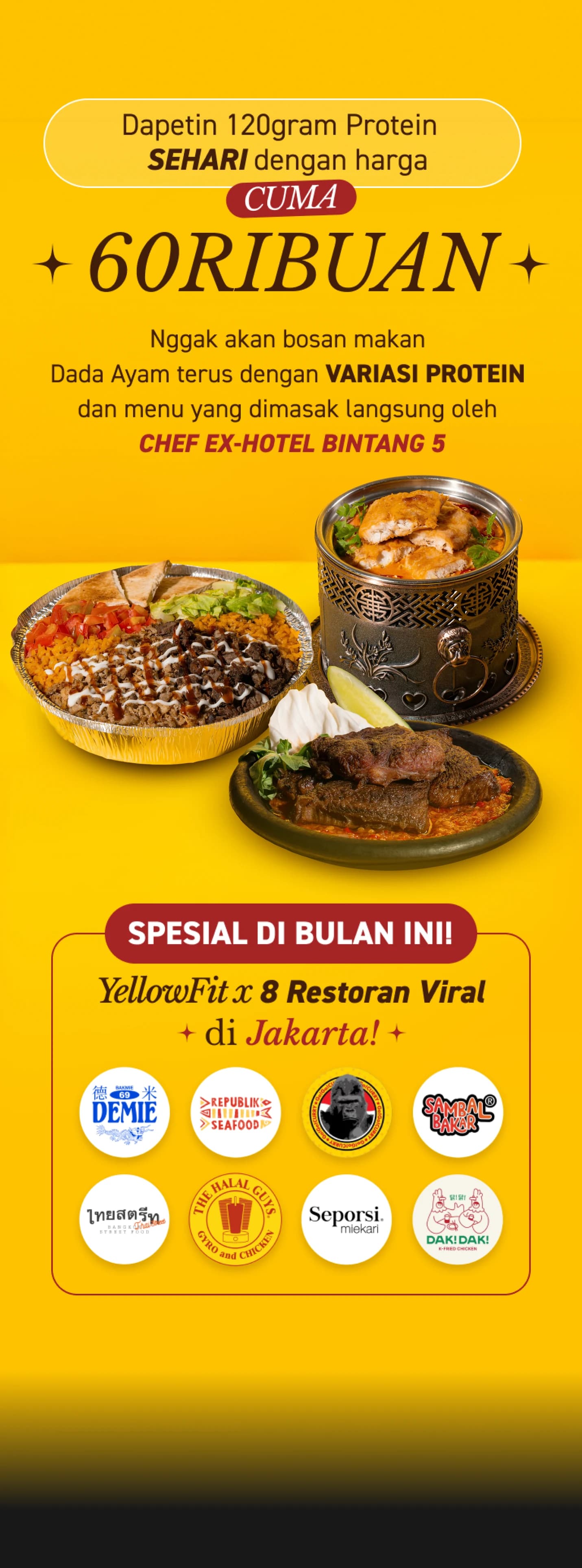 Catering 60rb-an dengan 120gr protein / hari